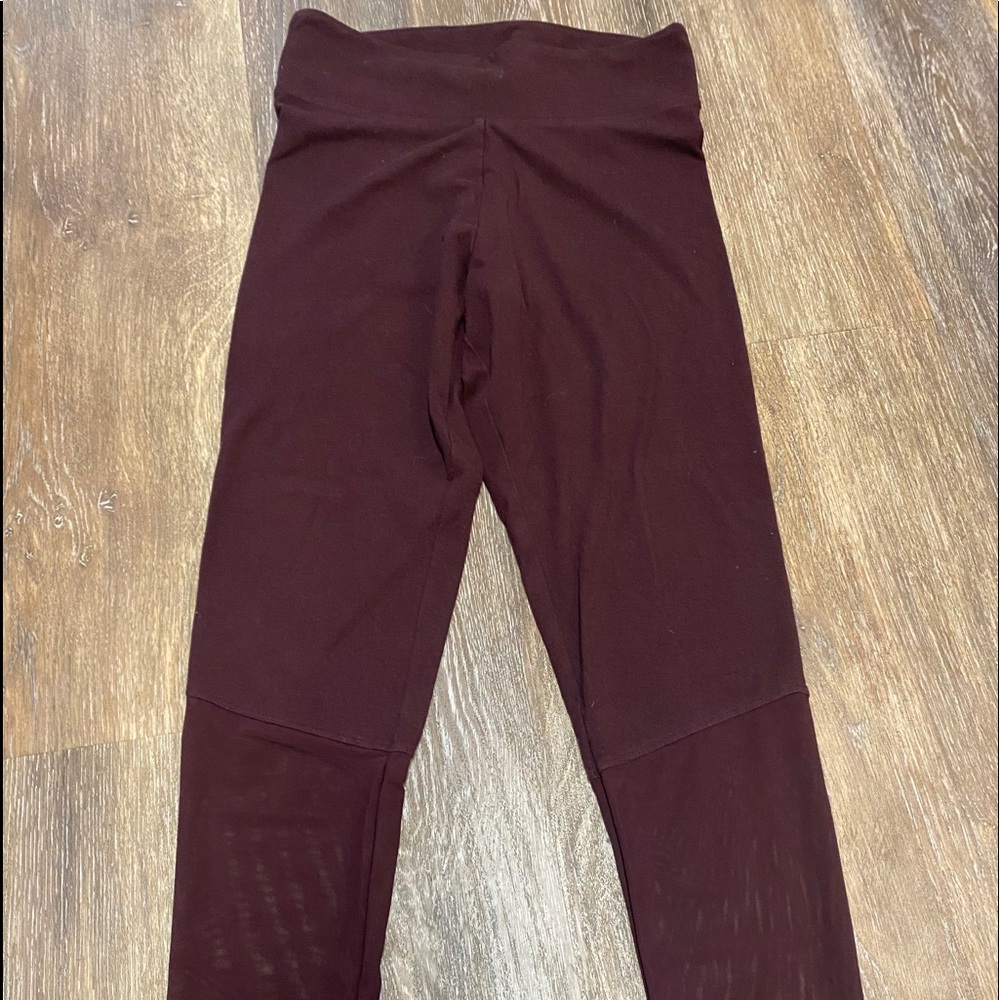 Vs sport cotton mesh burgundy leggings
